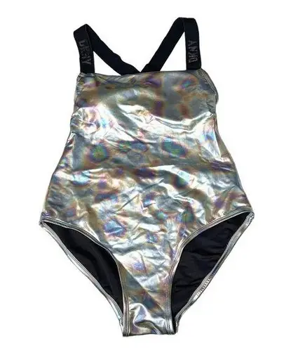 DKNY  Metallic Standard One Piece Scoop Neck Bathing Suit