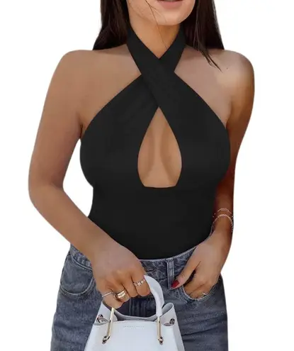 NWT REORIA Butsmooth Criss Cross Halter Neck Bodysuit