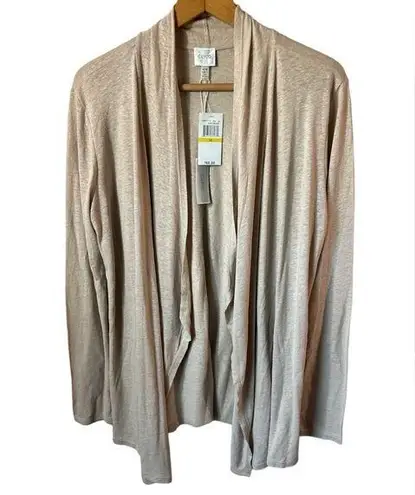 cupio NWT Cupid draped open cardigan in size medium Haygrass linen blend