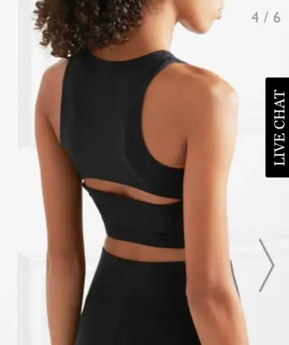 All Access Black & Red Stripe Sports Bra