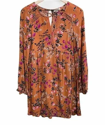 Buckle Umgee Floral Boho Swing Mini Dress Small