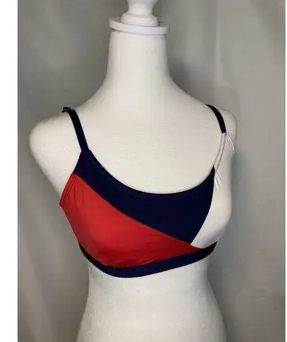 Kona Sol ™ Women's Colorblock Red White Blue Bralette Bikini Top Size M