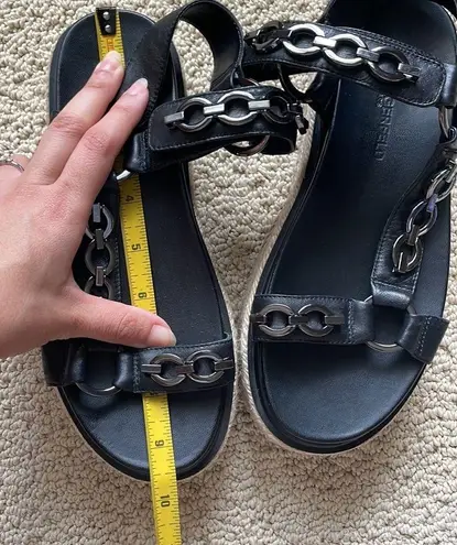 Karl Lagerfeld size 6 Palma Espadrille Grunge Platform Sandals