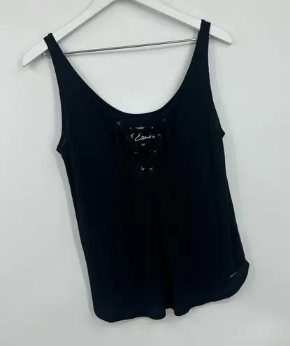 Abercrombie & Fitch  A & F Essentials Black Lace V Neck Tank Top Size Medium - Image 3