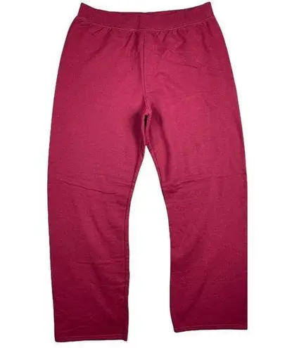 Hanes NWOT  Large Comfort Blend Sweatpants Pull On Elastic Waist Womens Burgundy