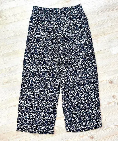 Club Monaco New  High Waist Wide Leg Printed Viscose‎ Trouser | Size 12