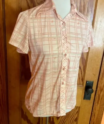 Vintage 70s big collar polyester shirt