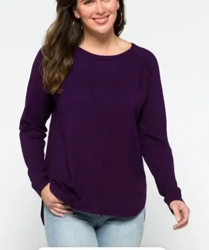 ✨Faith + Zoe Divara Button Back Pullover✨ Blue Size L