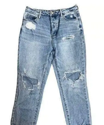 PacSun Eco Light Blue Distressed Mom Jeans 27