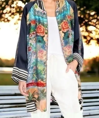 Johnny Was silk tropical coat (reversible) NWT (oversized)