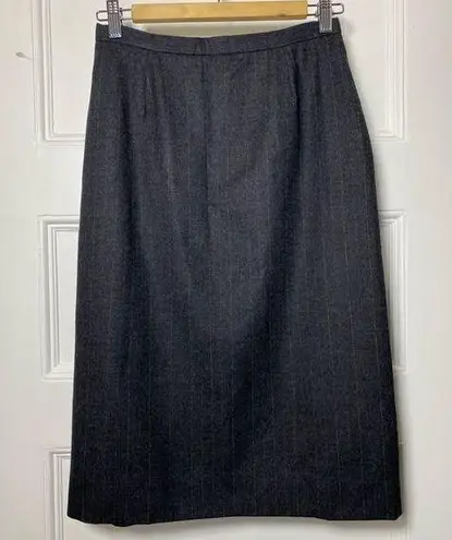 Ralph Lauren  Purple Label | Wool Pencil Skirt Charcoal Gray Sz 8