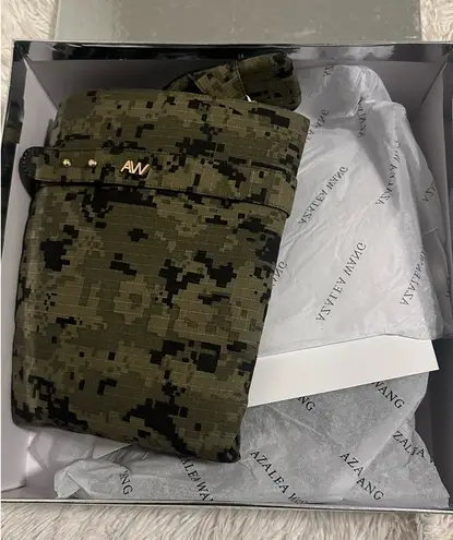 AZALEA WANG MARIETTA FOLD OVER OPEN TOE SANDAL BOOT IN CAMO