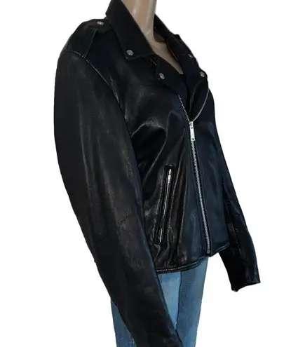 Hard Rock Cafe Save The Planet New York leather moto jacket