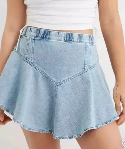 Aerie NWOT  Denim Circle Mini Skirt Size XS