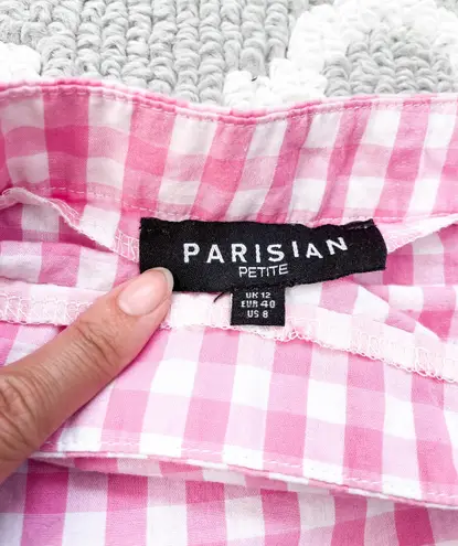 Parisian High Waisted Pink Mini Skirt With Ruffle Hem