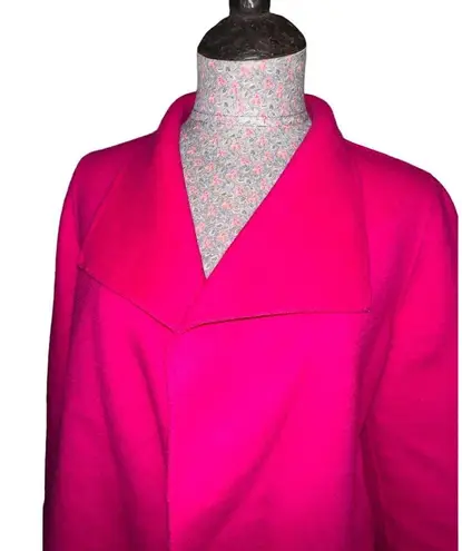 Talbots  Double-Face Wing Collar Wool Blend Jacket Fuschia Hot Pink Size XS