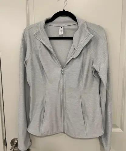 Workout Zip Up Jacket Gray Size M