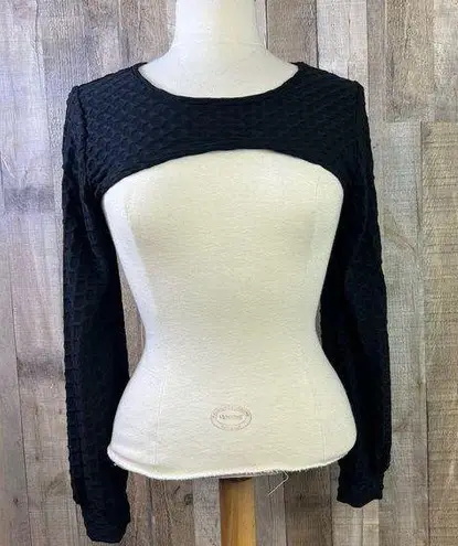 Jolie & Joy By FCT with Love Size XL Long Sleeve Crewneck Mini Crop Top