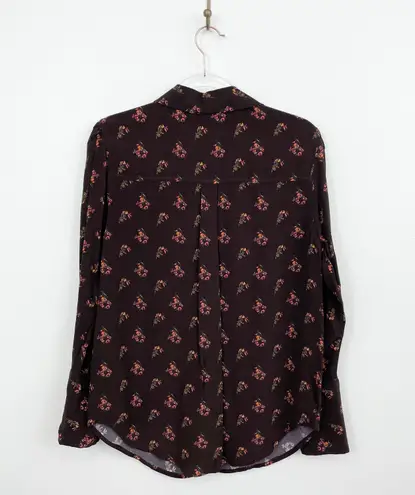 Something Navy Utility Blouse in Brown Floral