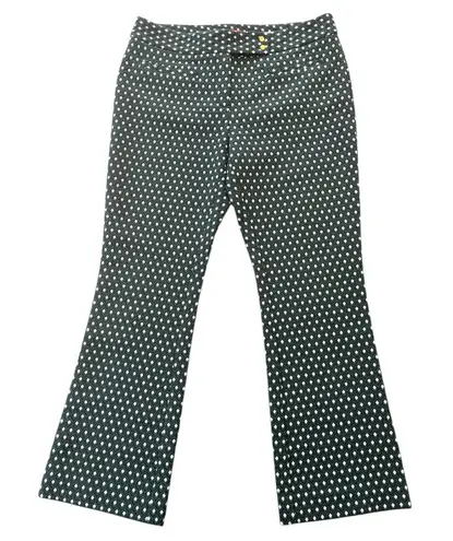 Anthropologie Cartonnier Charlie Geometric Crop Green Pant Size 6 Mod Indie 70s