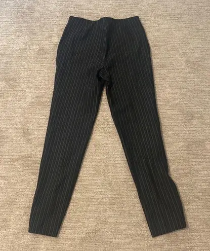 Etcetera black and grey striped straight leg pants