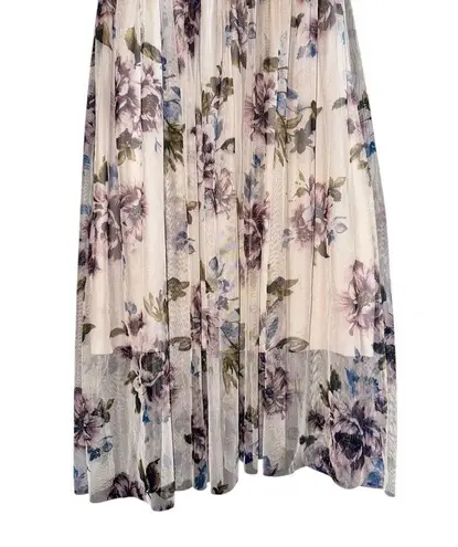 Candalite Lavender Pink Fairy Dress Sheer Floral Sweetheart Womens Medium Spring