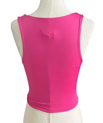Live in the Moment Pink Ruched Crop Tank Top Women Size XS | 42-13
