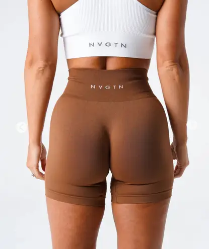 NVGTN Caramel Solid Seamless Shorts