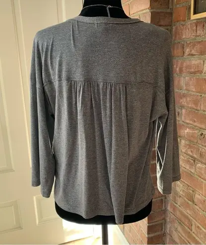 True Craft  Gray Baby Doll Soft Stretch Top Small