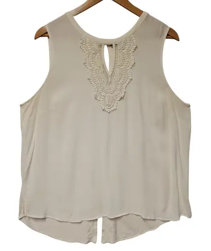 Daniel Rainn Quin Keyhole Crochet Lace Blouse Boho Beachy Coastal Plus Size XXL - Image 1