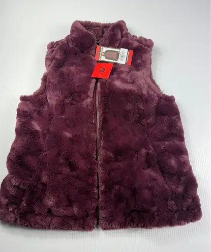 Original Use Original Reversible Faux Fur Vest Sleeveless Plush Purple Vest Size M