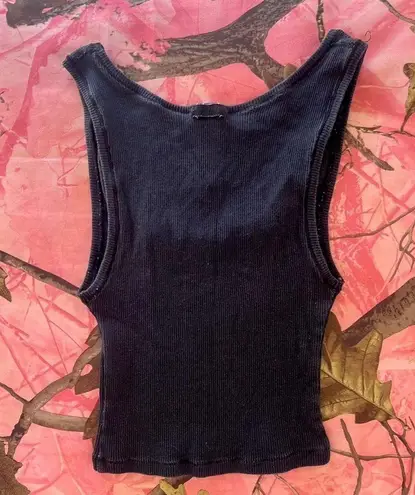 skims cotton rib tank black soot