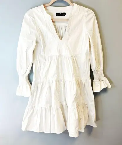 Tuckernuck Pomander Place White Kenzo Dress Long Sleeve Tiered Sz S GUC