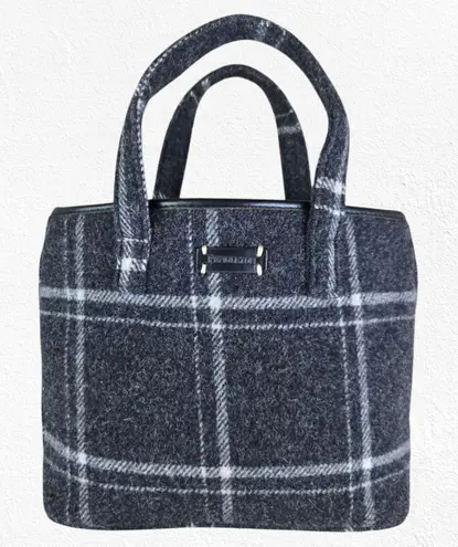 Pendleton Black Wool Plaid Mini Tote Structured Handbag Zipper Top Mini Purse - Image 1