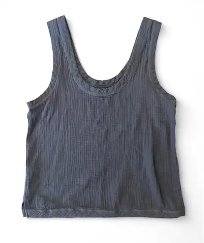 Faherty Organic Cotton Dream Scoop Tank Top Charcoal L