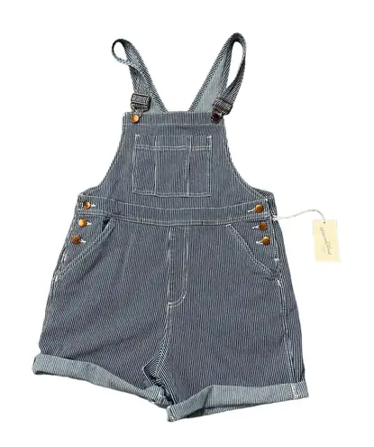 Universal Threads Universal Thread Women's Blue Striped Denim Boyfriend Shortalls - Size 2 - NWT - Image 1