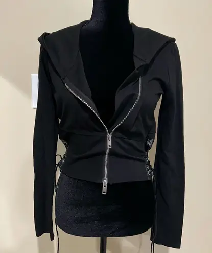 Hoodie Jacket Sweater Sweatshirt Blouse Top Tee Short Cardigan Blazer Black Size M