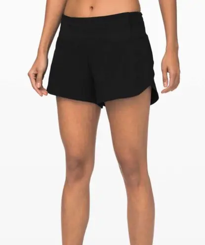 Lululemon  Speed Up Mid-Rise Short 4" in Black Like New Size 8