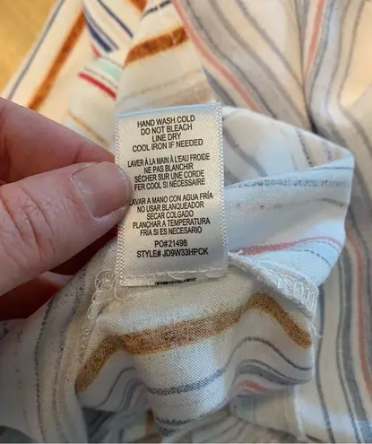 Hiatus White Striped Sundress M