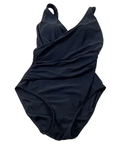 L.L.Bean  Solid Black One Piece Swim Suit