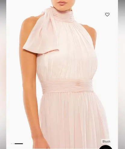 Mac Duggal New with tags Blush Halter Bow Sleeveless Chiffon Gown Sz 14