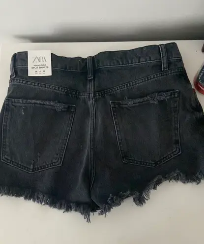 ZARA High-Rise Split Shorts