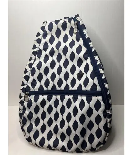 Glove It Tennis/Pickle Ball Backpack Women's holds 2 Racquets Balls Navy/white