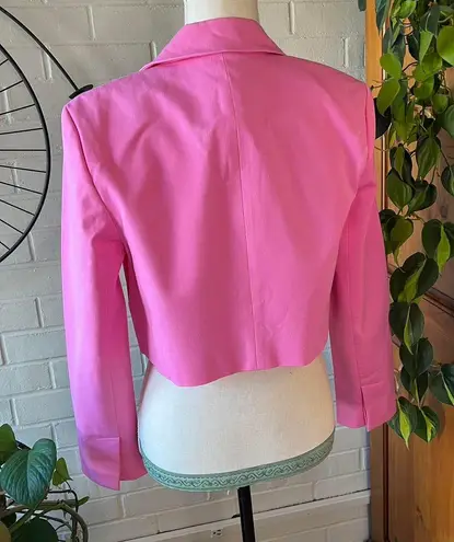 Derek Lam Pink Cropped Single Breasted Blazer