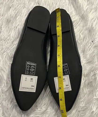 MATT & NAT WOMEN’S WESTMOUNT VEGAN LEATHER FLATS IN INK SIZE 7