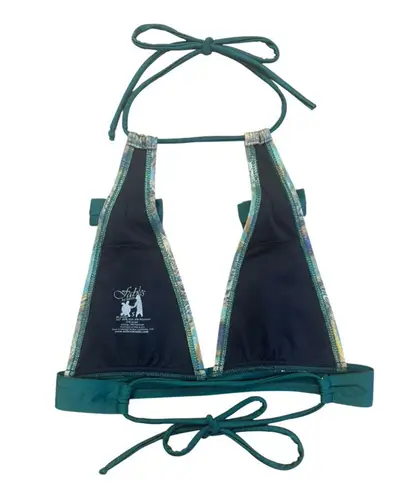 FABLES By BARRIE Custom Metallic Peacock Ruffled Festival Rave Party Bikini Sz S Green