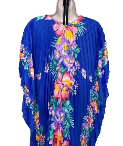 Vintage Royal Creations Hawaiin Dress Floral MuMu Kaftan Kimono Made Hawaii u Blue Size undefined