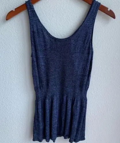 Nic+Zoe Navy Silk Mix Tank SP