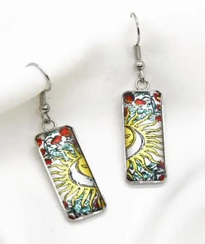 Boho Sun Rose Tile Earrings Multiple