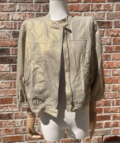 Jolt  (Neiman Marcus) khaki/gold juniors vintage jacket / L / Excellent condition